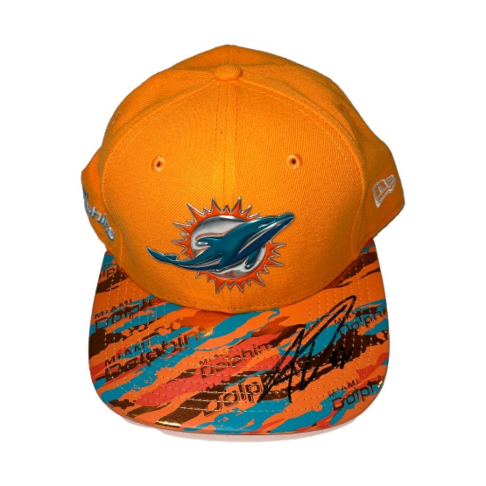 Autographed Miami Dolphins New Era 9FIFTY Original Fit Snapback Hat